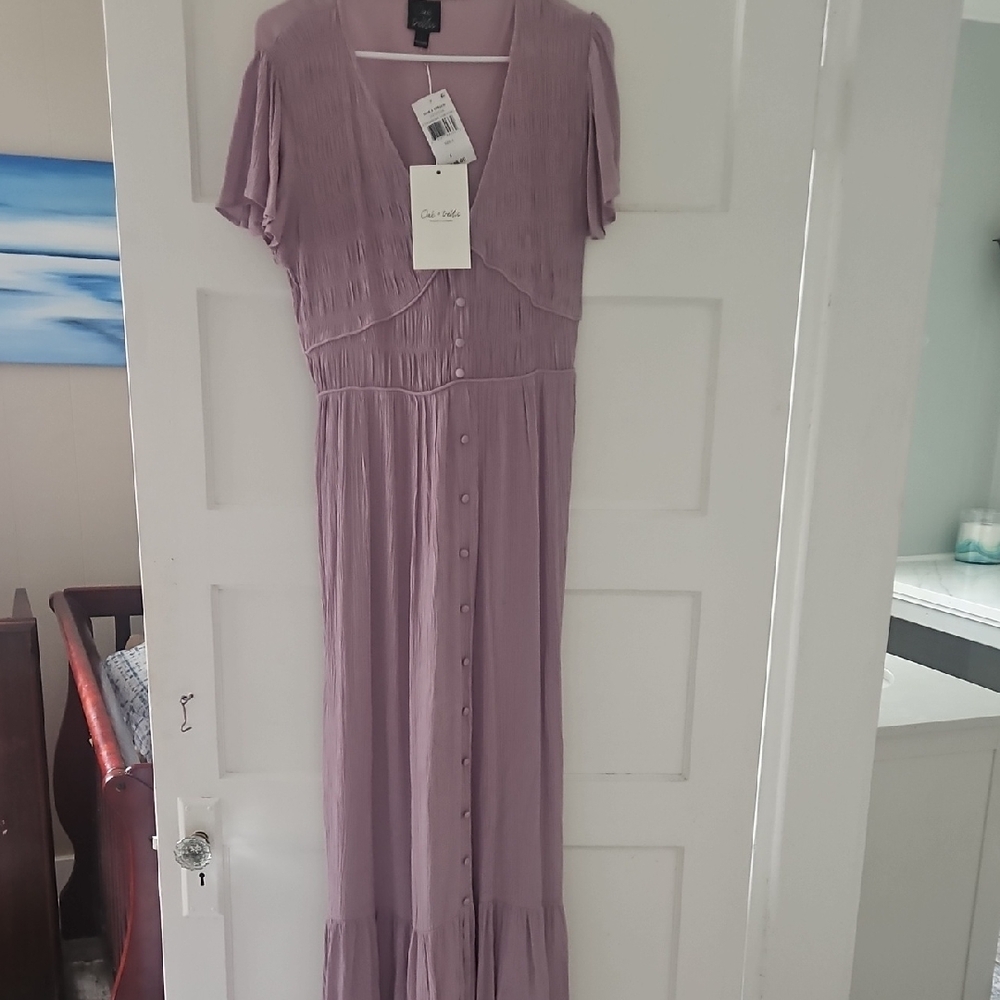 Elegant Lavender Maxi Dress